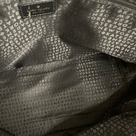 Kate Spade Jules Grant Street Tote Grainy Vinyl Striped PreOwned Slight Wear - Picture 12 of 14